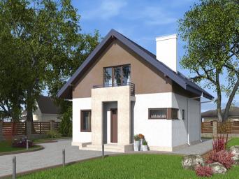 Одноэтажный дом с мансардой, кабинетом и тремя спальнями